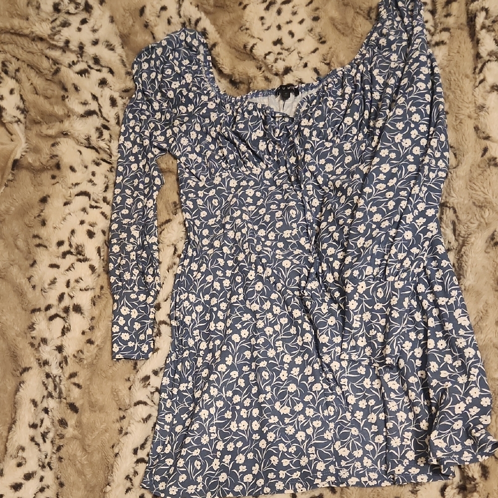 Blue And White Dress